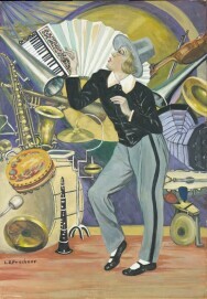 Lotte B. Prechner Die Jazztänzerin 1929 Öl und Tempera auf Holz Bonn, LVR-LandesMuseum Bonn