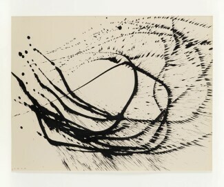 A 14. IX. 56, 1956, Tusche auf Papier, 50 x 65 cm, Courtesy Galerie Martin Kudlek
